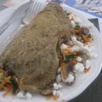 Slane palačinke (brez jajc) s šampinjoni in slanim ovčjim sirom