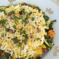 Moong dal z zelenjavo in rižem