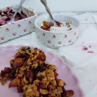 Poletni drobljenec (crumble)