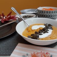 Kremna juha rdeče leče z bučo maslenko