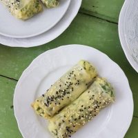 Zvitki s sirom in špinačo