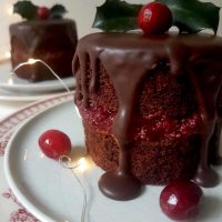 Veganske, brezglutenske čokoladne tortice s hitro zdravo brusnično marmelado